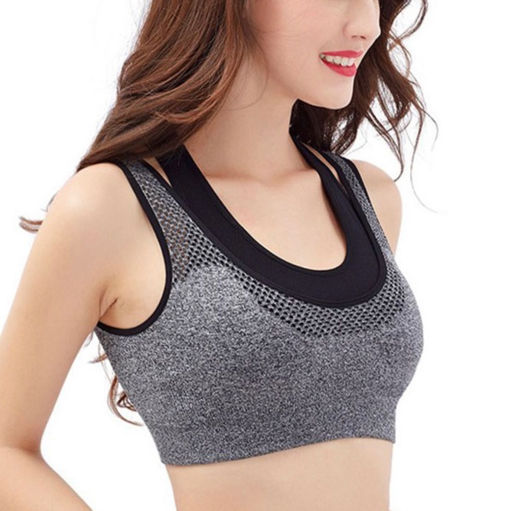 Sports Bra with Mesh Detail